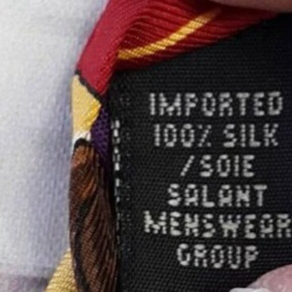 2/$15 Save the Children Mens Necktie Star Silk Red 56.25" Father's Day Holiday - Picture 6 of 6